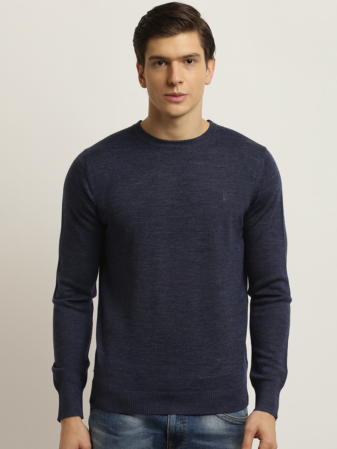 

Bruun & Stengade Men Blue Solid Round Neck T-shirt