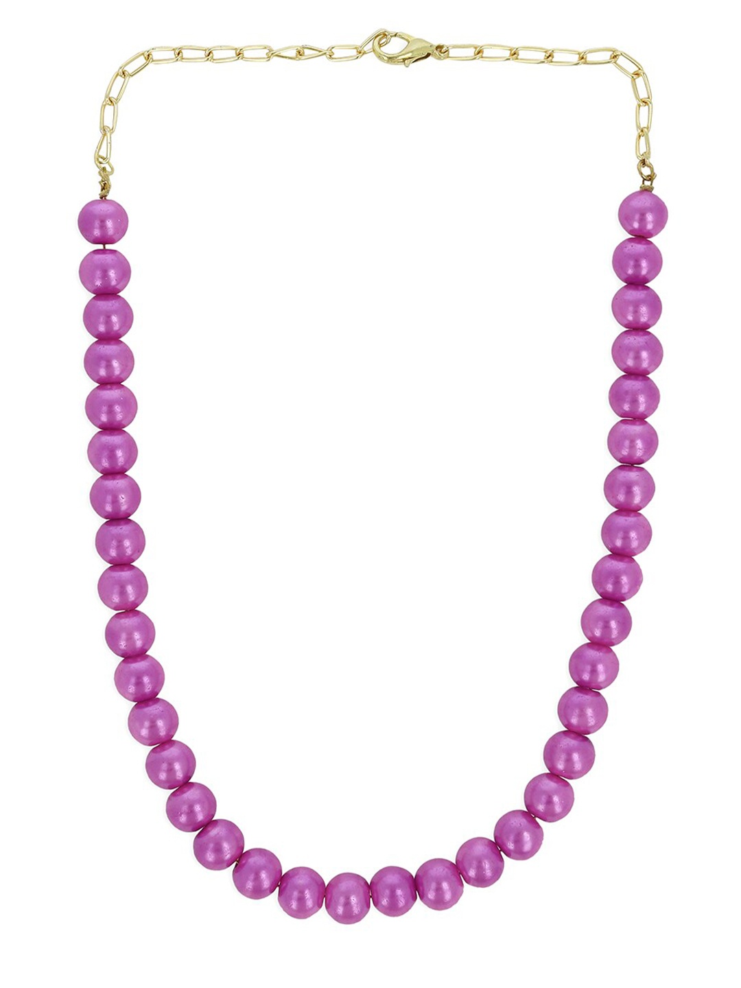 

AKSHARA Girls Gold-Toned & Pink Alloy Gold-Plated Handcrafted Necklace