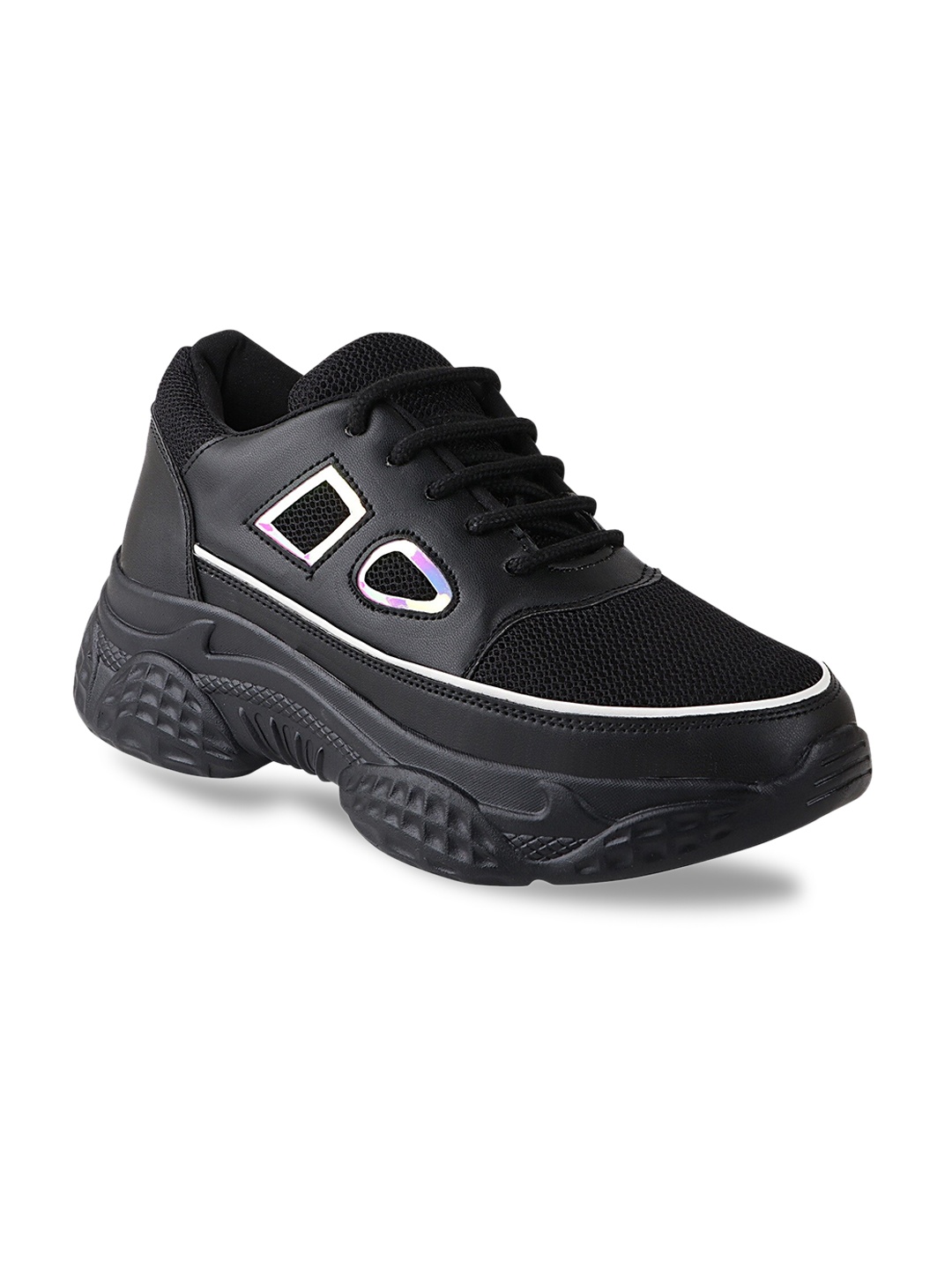 

Shoetopia Women Black Running Shoes