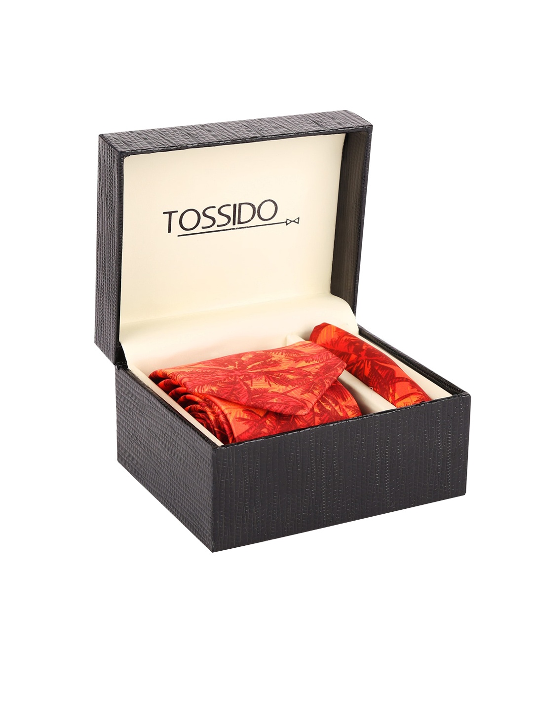 

Tossido Men Orange Printed Accessory Gift Set