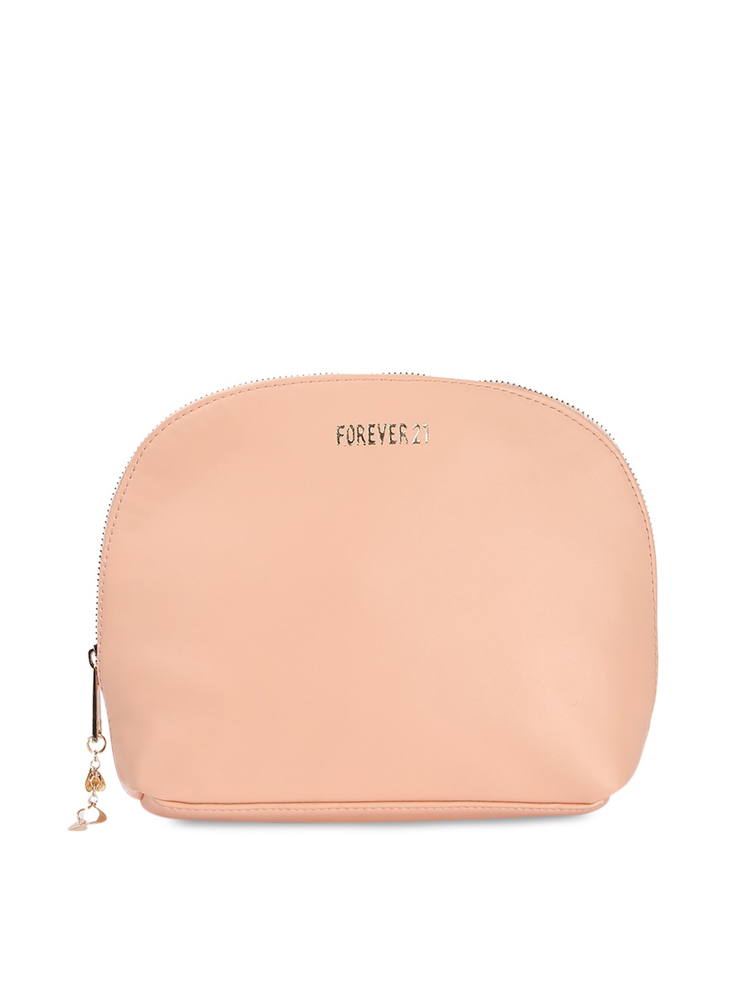 

FOREVER 21 Peach-Coloured Solid Pouch