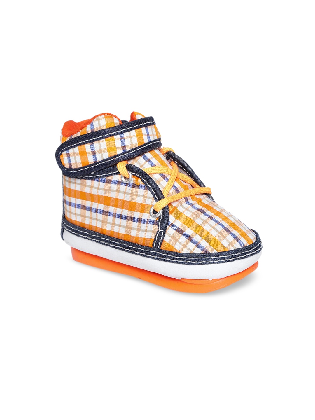 

CHUTPUT Kids Orange Printed Slip-On Sneakers