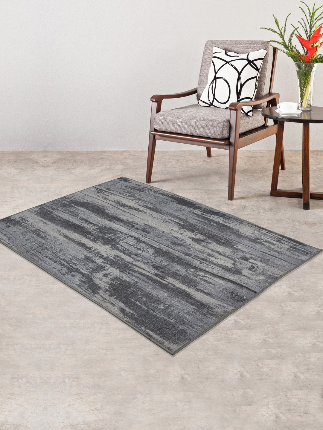 

RUGSMITH Grey Modern Pattern Anti-Skid Carpet