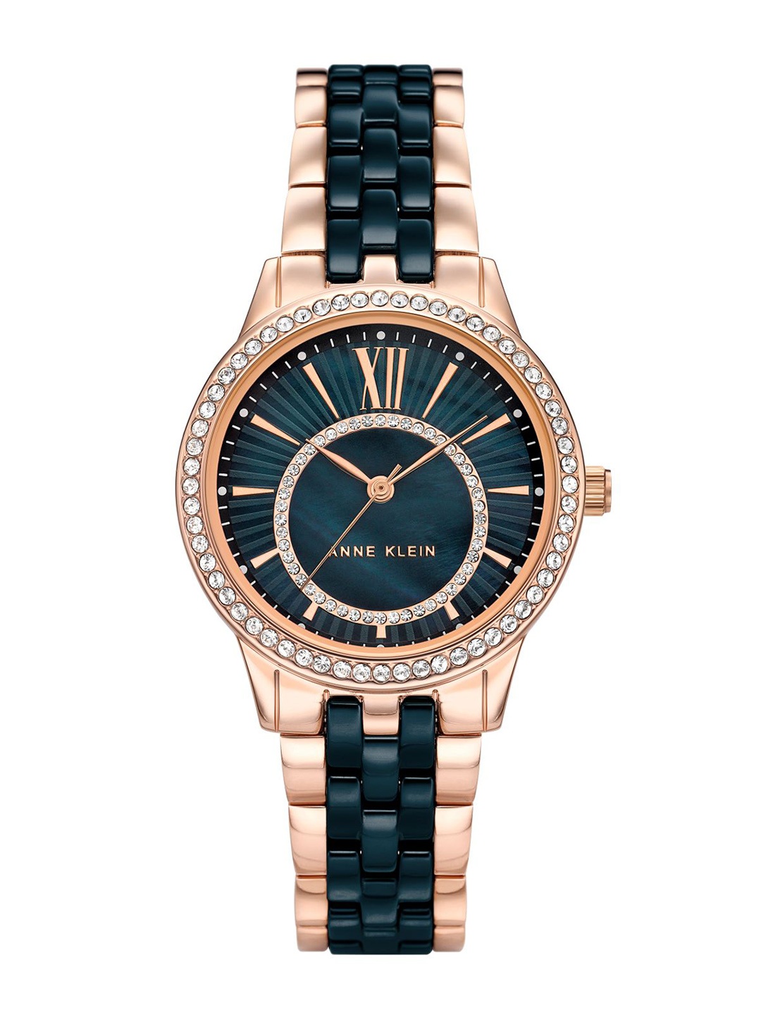 

ANNE KLEIN Women Blue & Rose Gold Analogue Watch