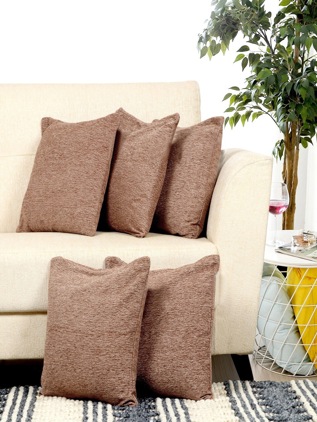 

BELLA TRUE Unisex Coffee Brown Cushion covers