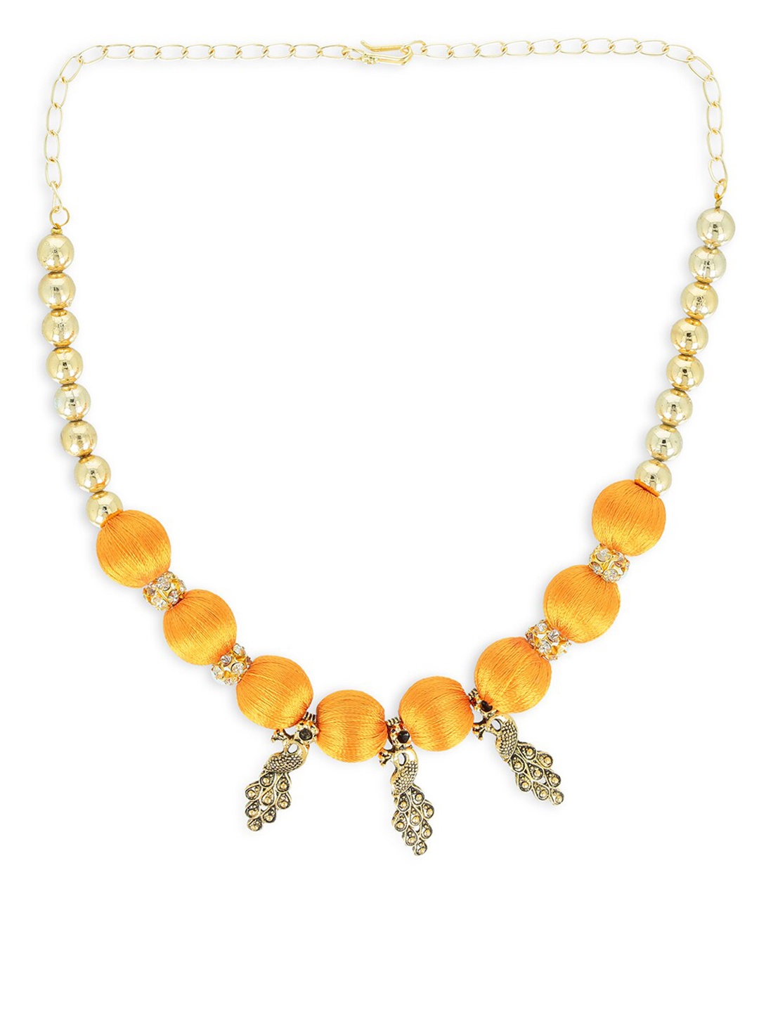 

AKSHARA Girls Gold-Toned & Yellow Alloy Gold-Plated Handcrafted Necklace