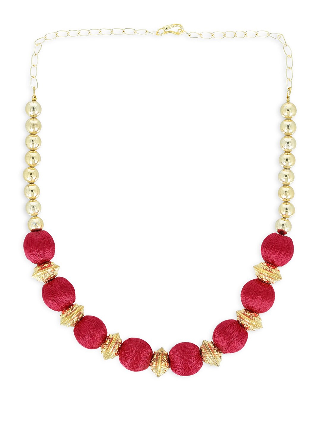 

AKSHARA Girls Gold-Plated & Red Alloy Handcrafted Necklace