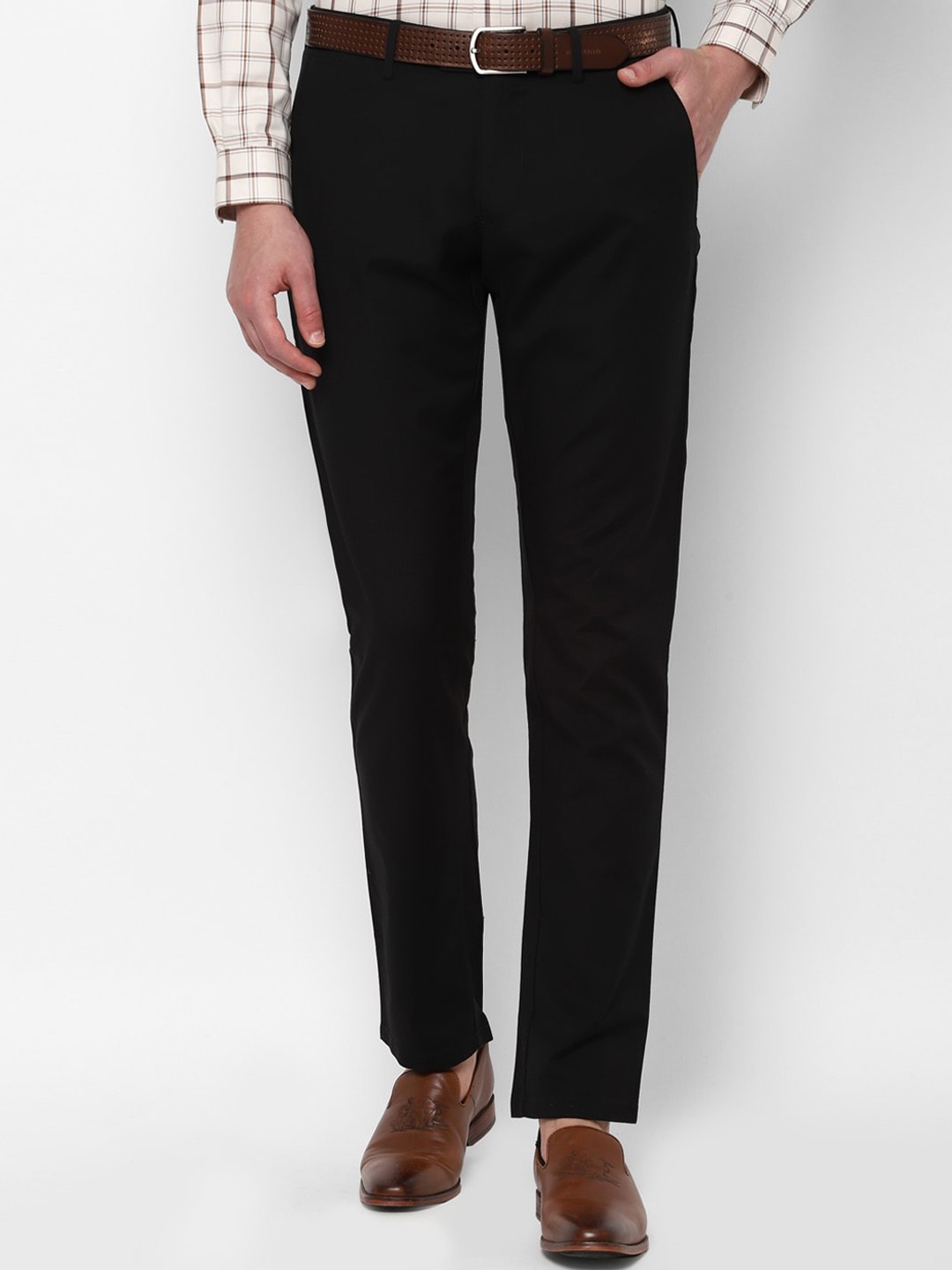 

Allen Solly Men Black Regular Fit Solid Formal Trousers