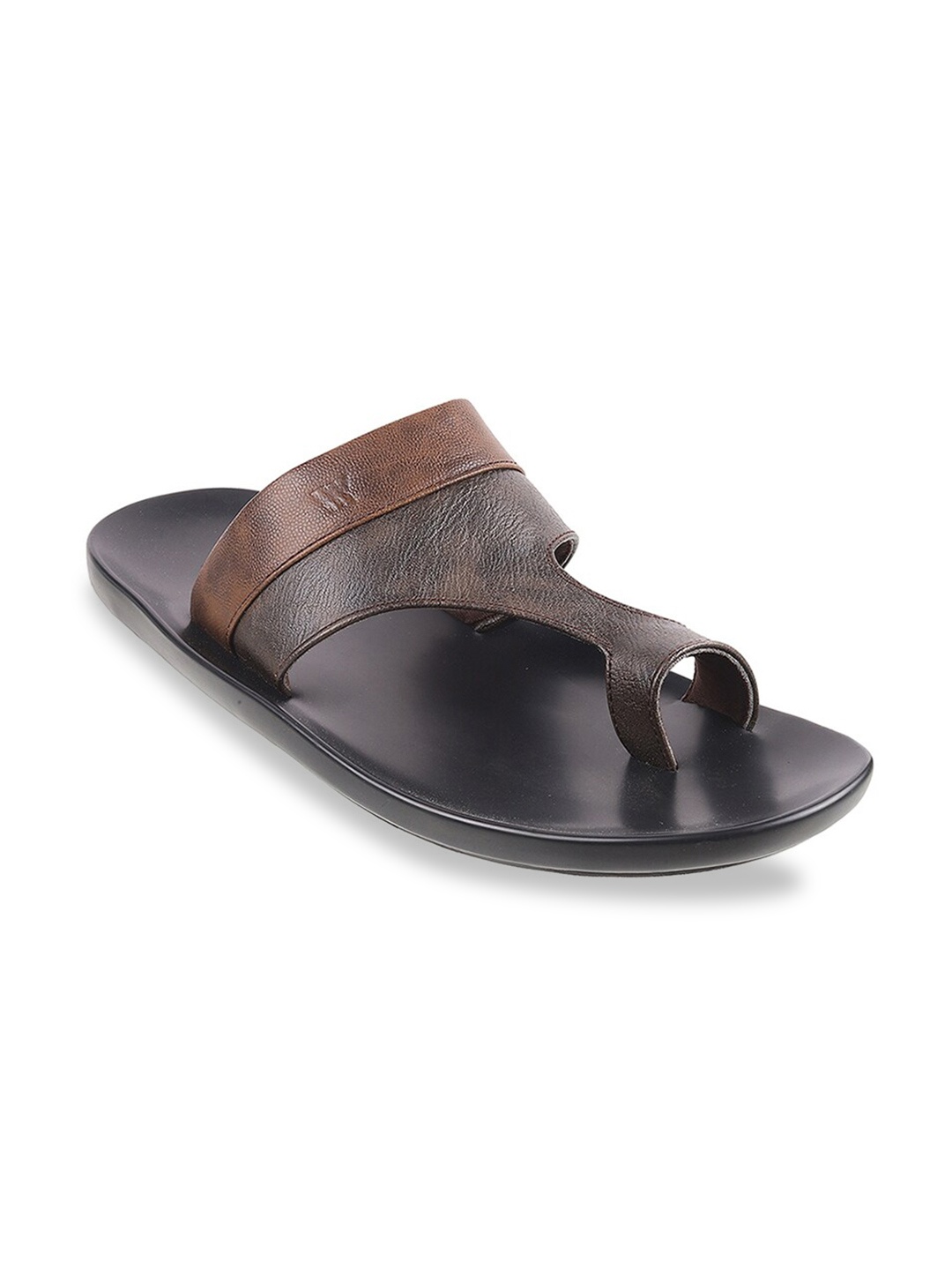 

WALKWAY by Metro Men Brown & Black Ethnic Comfort Sandals