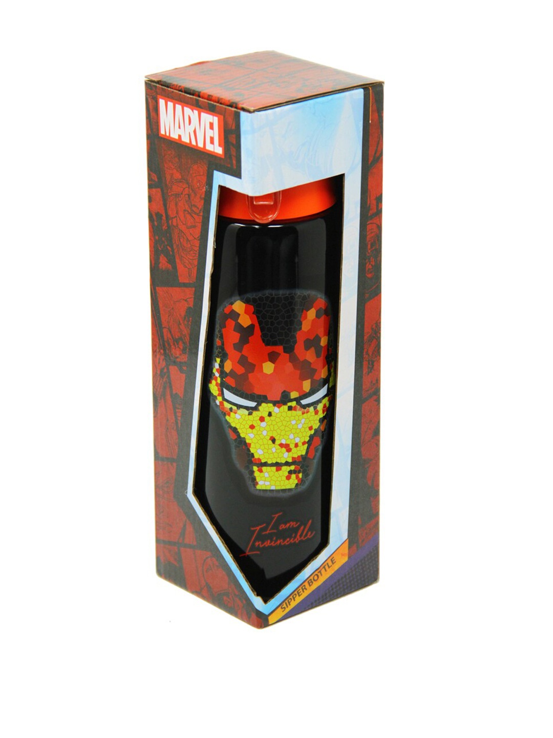 

Marvel Boys Black & Orange Marvel Super Heroes Printed Water Bottle