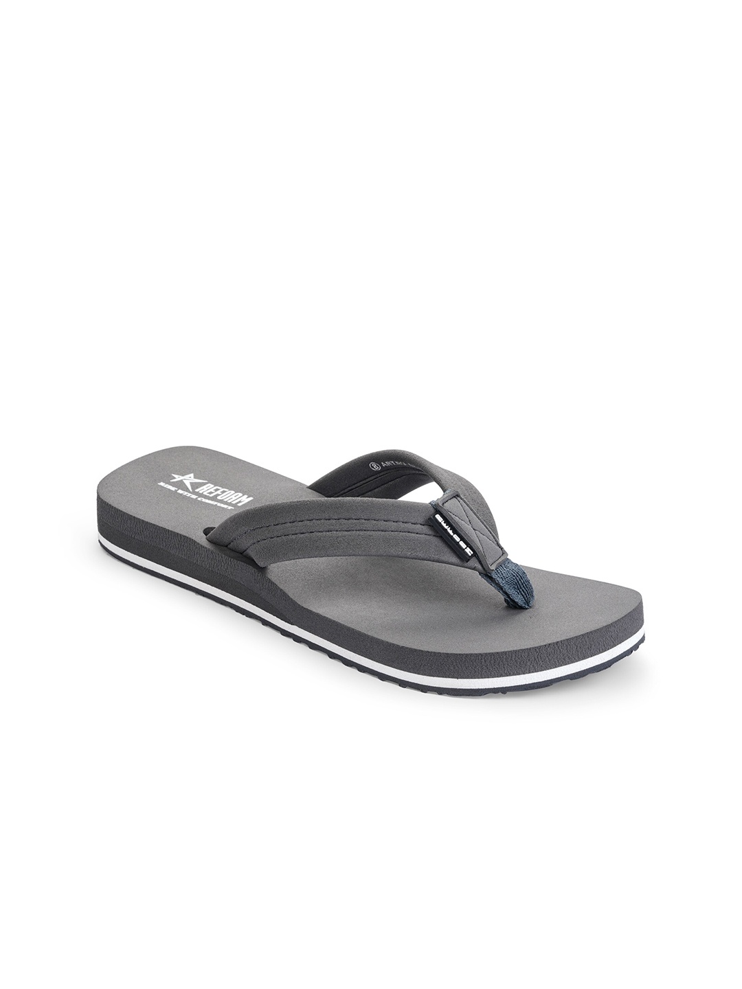 

REFOAM Men Grey Solid Grey Rubber Slip On Slipper