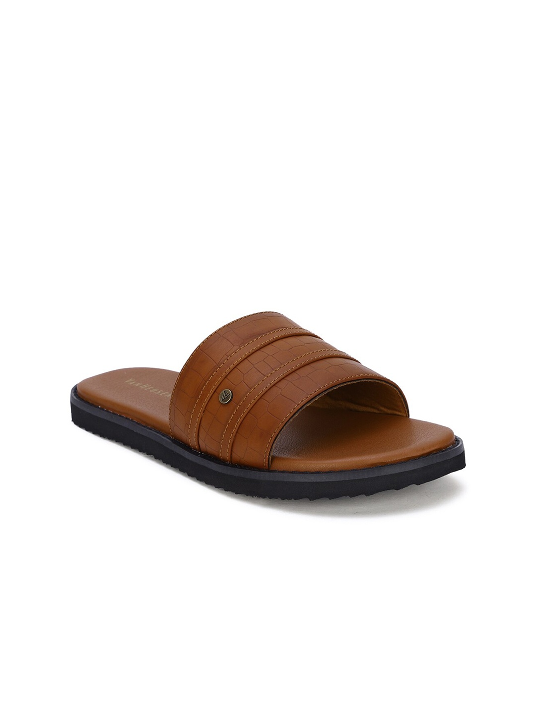 

Van Heusen Men Brown Leather Comfort Sandals
