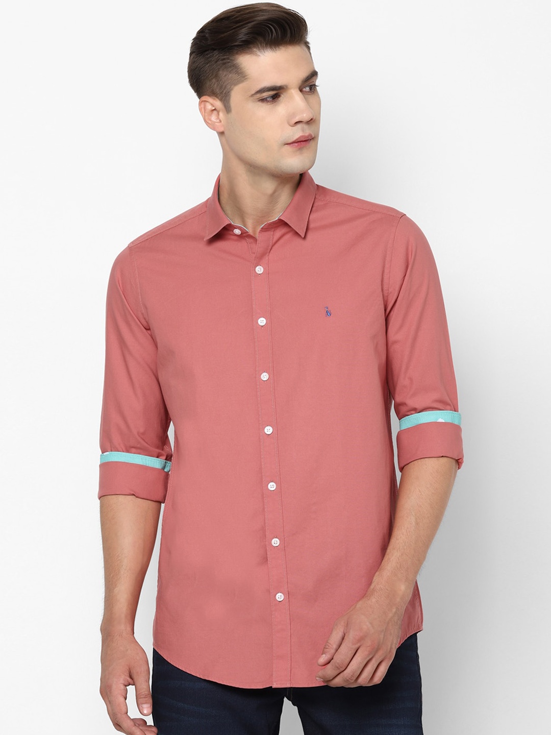 

SIMON CARTER LONDON Men Pink Slim Fit Solid Casual Shirt
