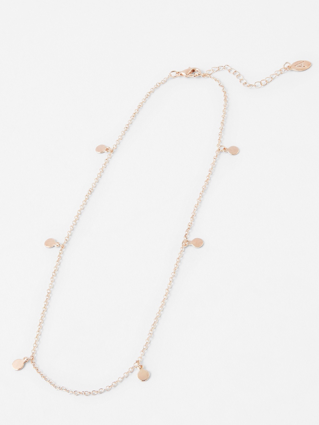 

Accessorize Rose Gold Plated Metal Discy Chain Pendant Necklace