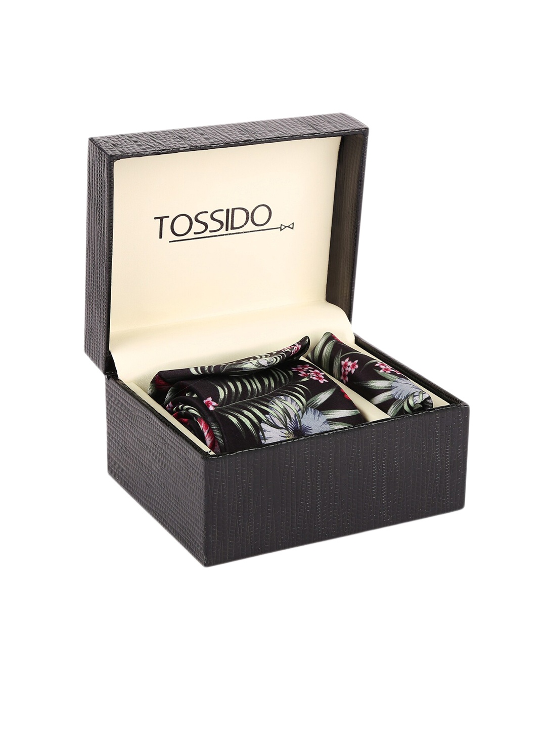 

Tossido Men Black & Green Printed Accessory Gift Set