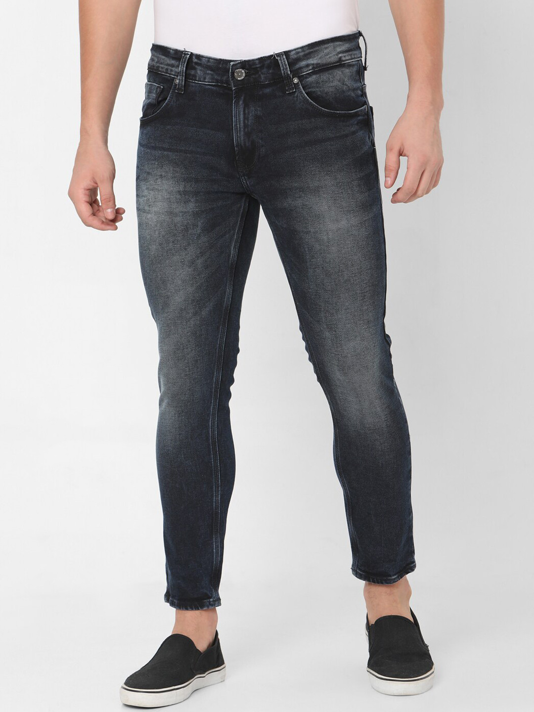 

SPYKAR Men Blue Slim Fit Low-Rise Heavy Fade Jeans