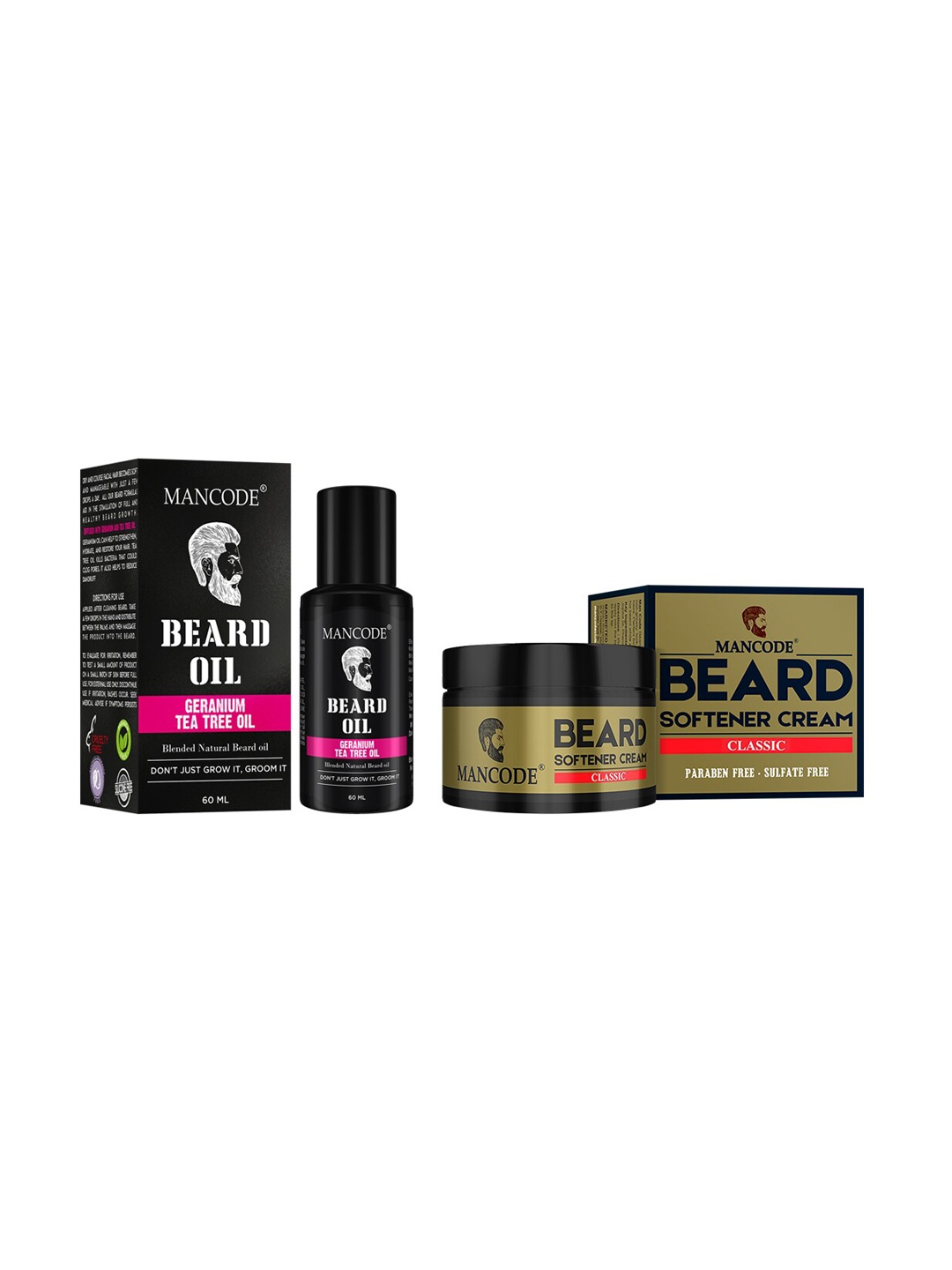 

MANCODE Beard Oil & Beard Softening Cream Classic 50gm, Black