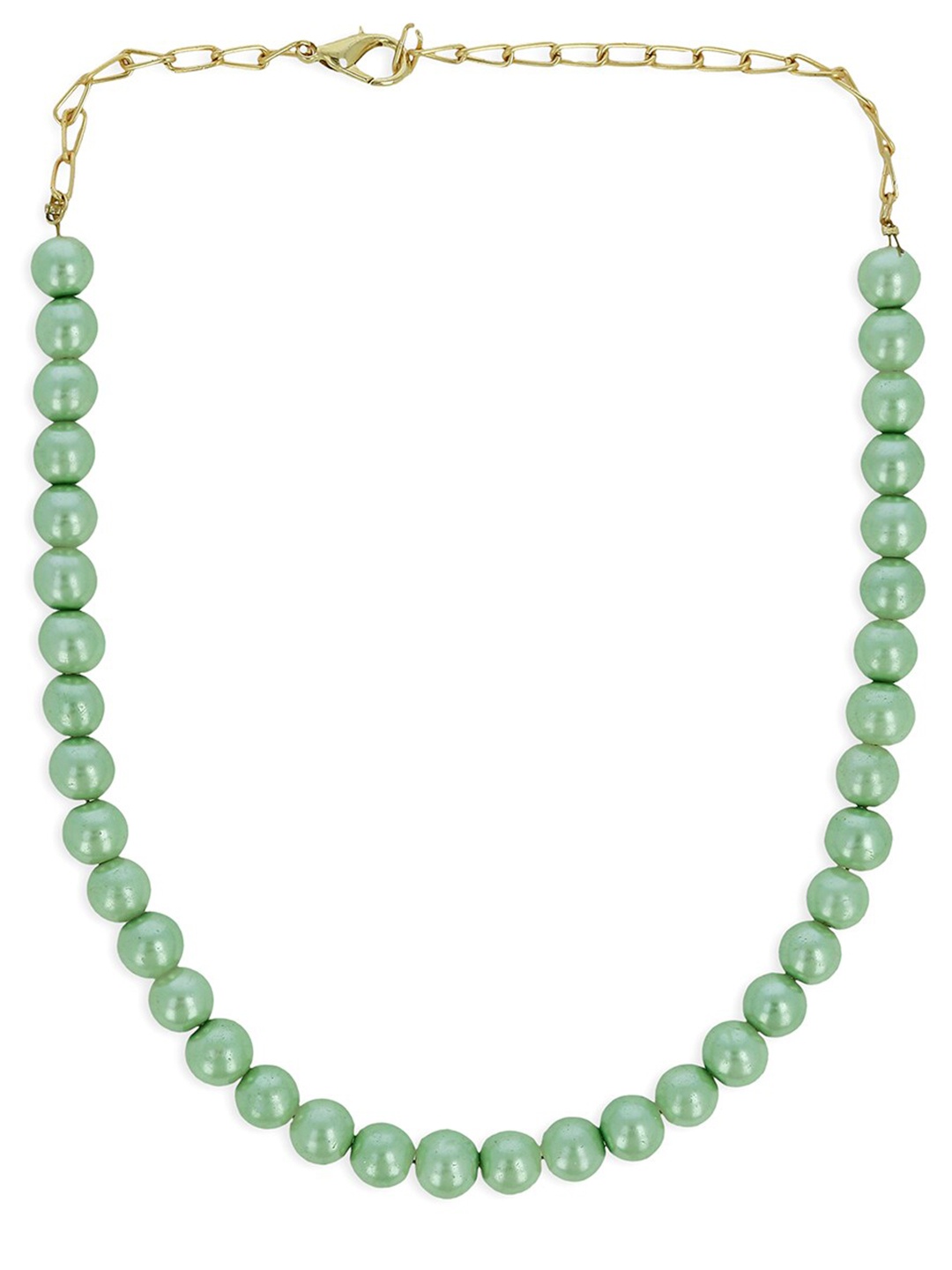 

AKSHARA Girls Gold-Plated & Green Alloy Handcrafted Necklace