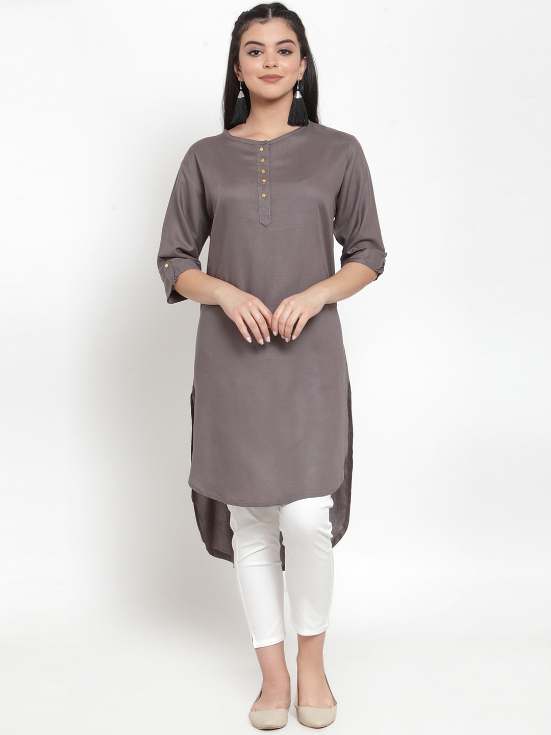 

Miaz Lifestyle Women Grey Kurta