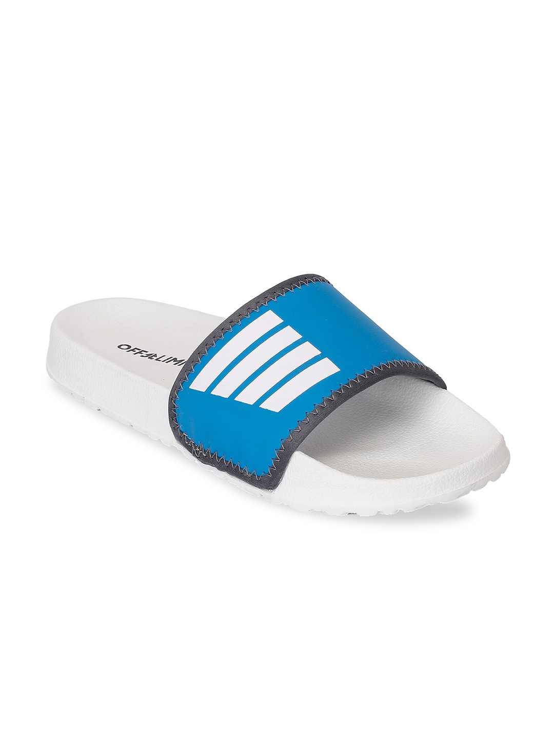 

OFF LIMITS Women Blue & White Printed Sliders