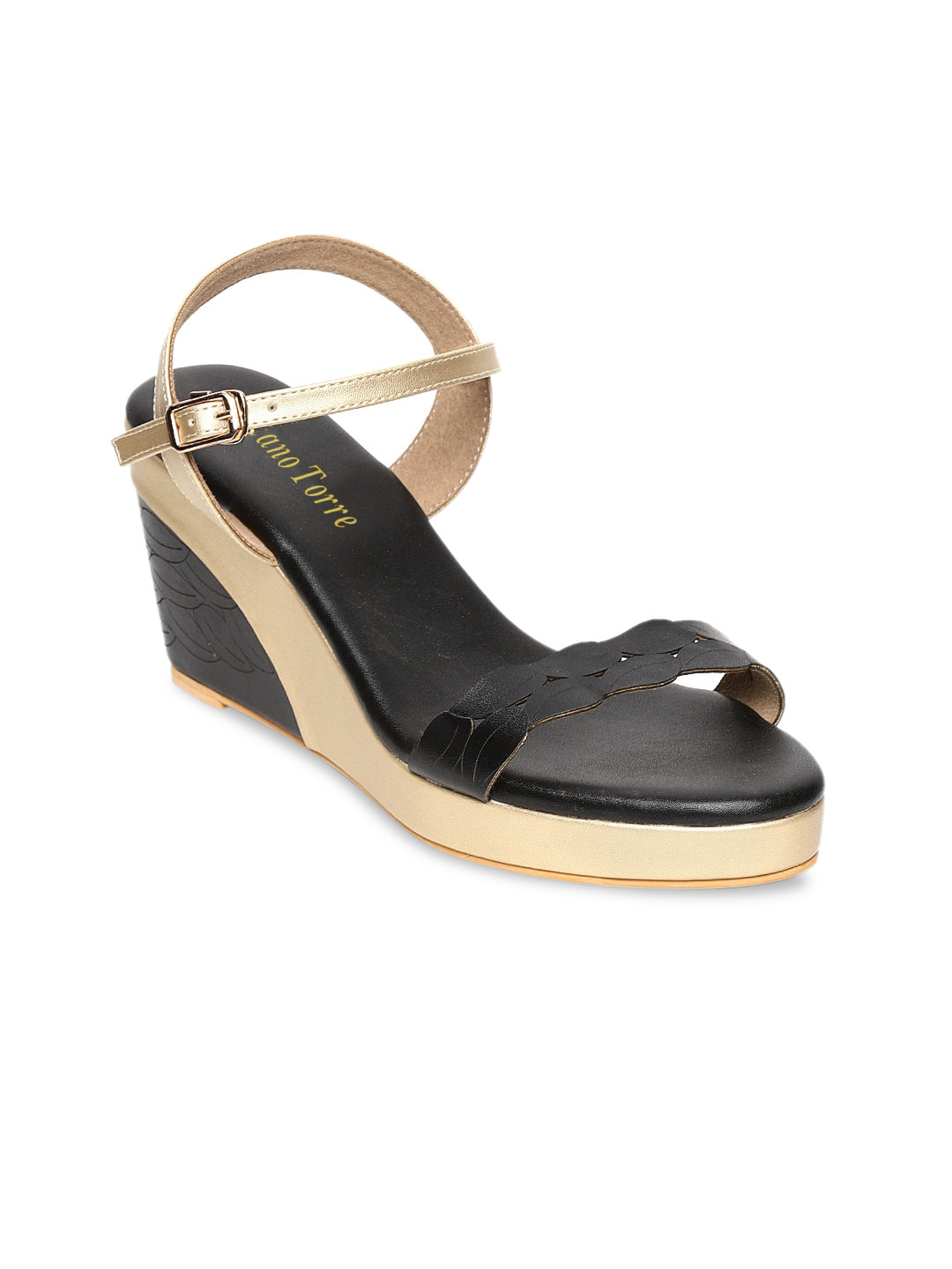 

Milano Torre Women Black Cut Out Wedges