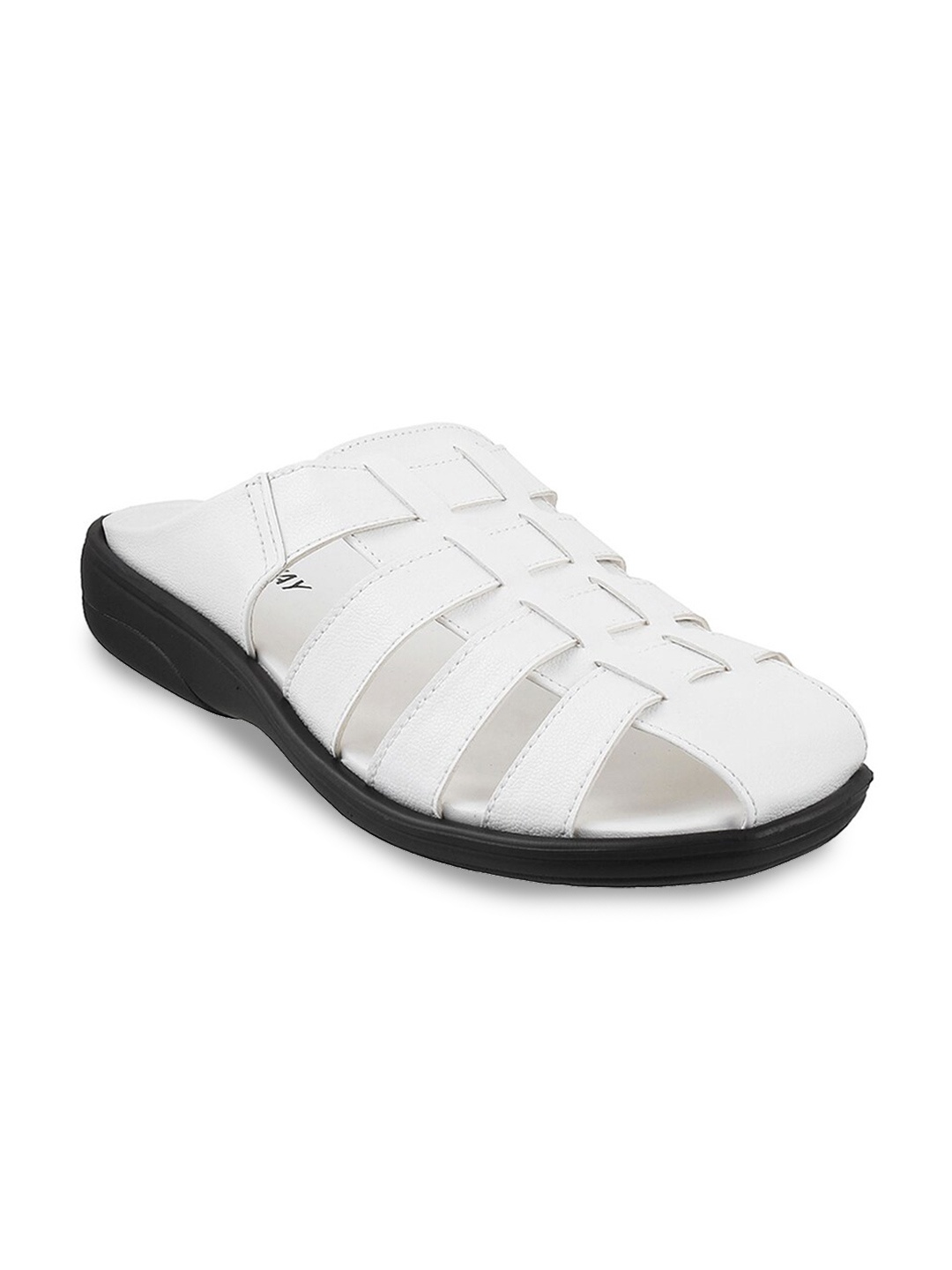 

WALKWAY by Metro Men White Synthetic Fisherman Sandals