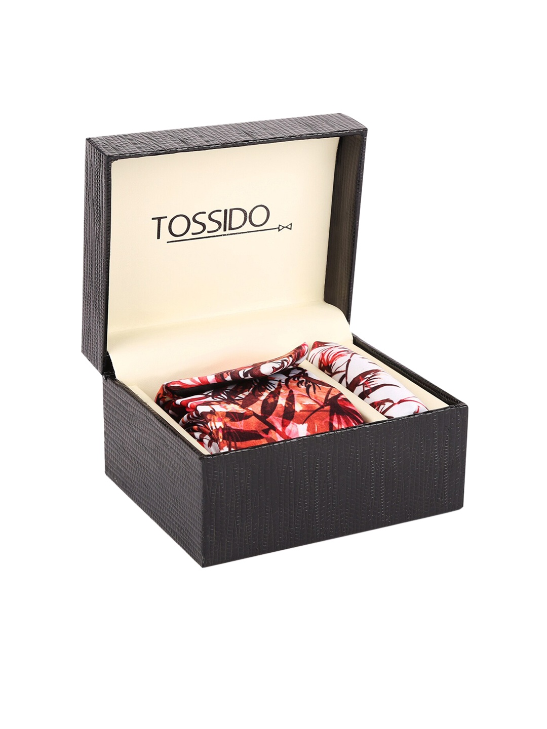 

Tossido Men Red & White Printed Accessory Gift Set