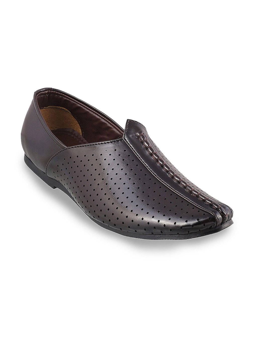 

WALKWAY by Metro Men Brown Perforations Loafers