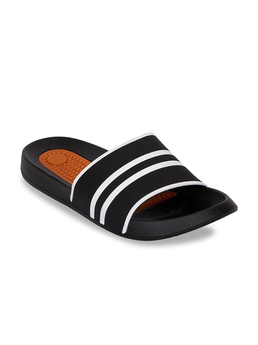 Yuuki Men Black Solid Flip Flops