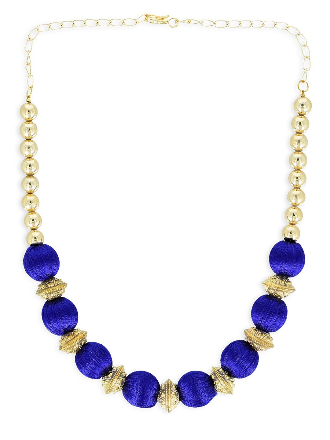 

AKSHARA Girls Royal Blue Alloy Gold-Plated Handcrafted Necklace