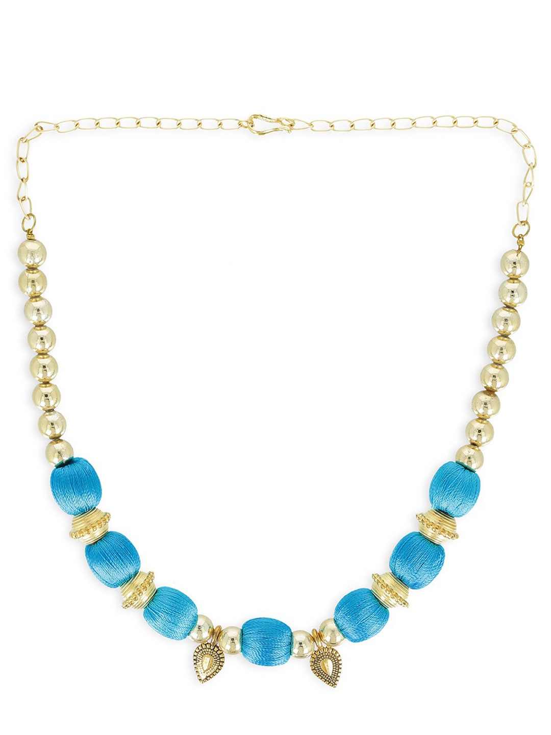 

AKSHARA Girls Sky Blue Alloy Gold-Plated Handcrafted Necklace