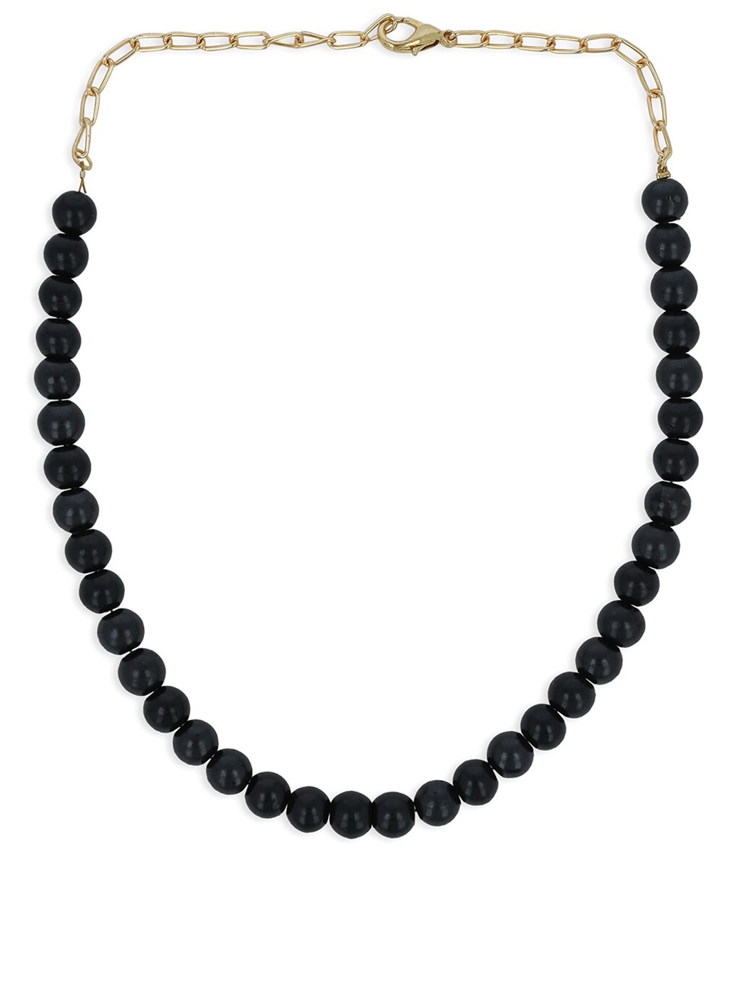 

AKSHARA Girls Gold-Plated & Black Statement Handcrafted Necklace