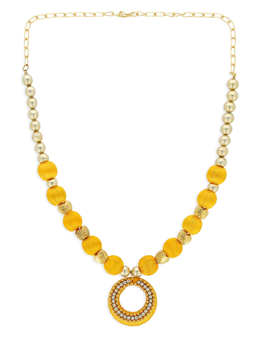 

AKSHARA Girls Yellow Gold-Plated Handcrafted Necklace