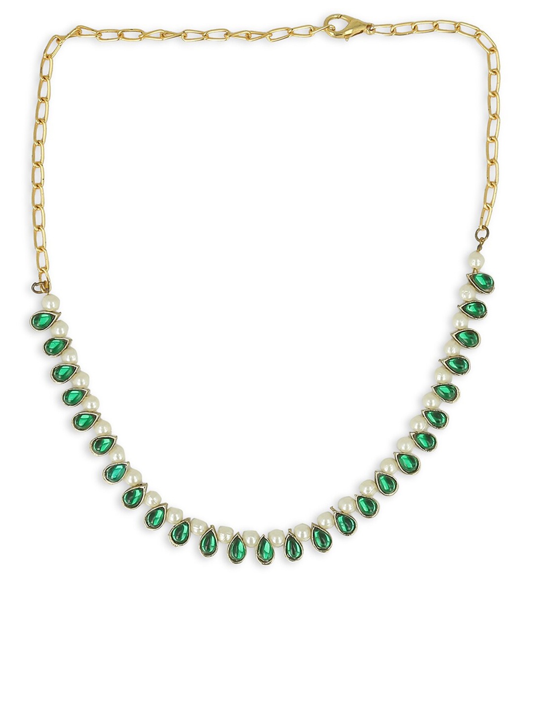 

AKSHARA Girls Green Handcrafted Necklace