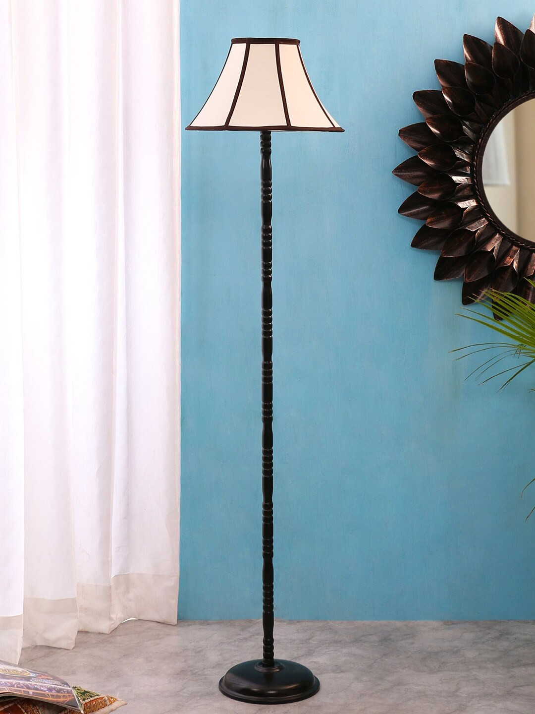 

Devansh White & Brown Solid Designer Club Lamp