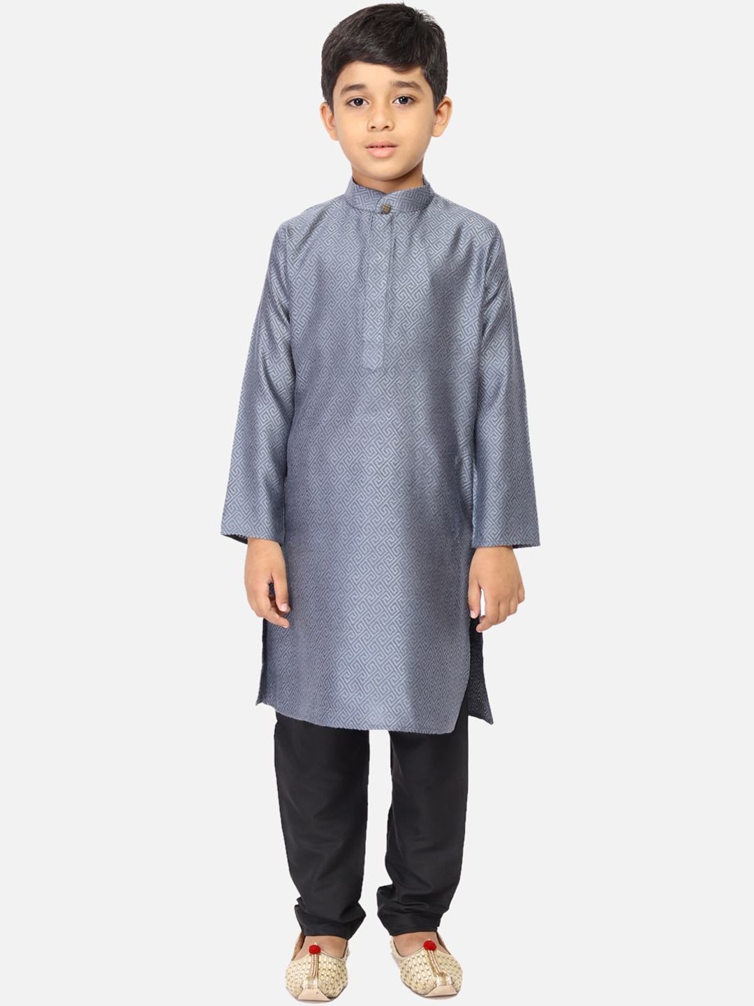 

TABARD Boys Blue Regular Pathani Pure Cotton Kurta with Pyjamas