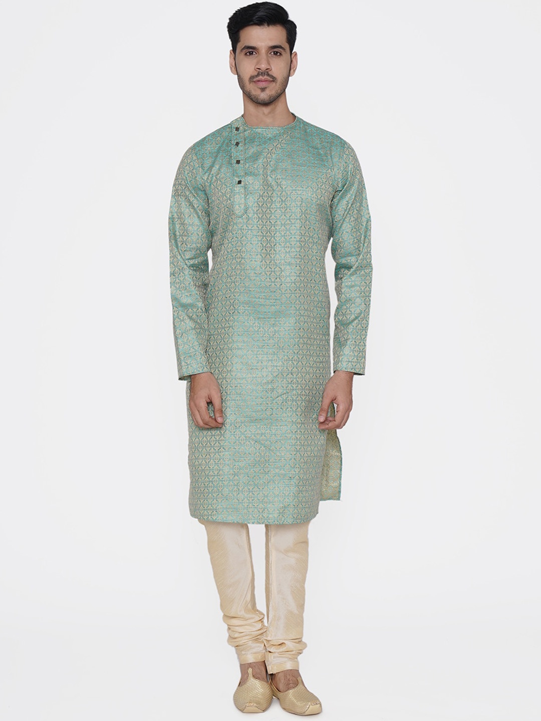 

TABARD Men Jacquard Printed Kurta, Green