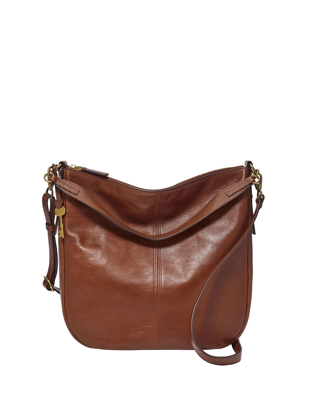 

Fossil Brown Solid Leather Hobo Bag