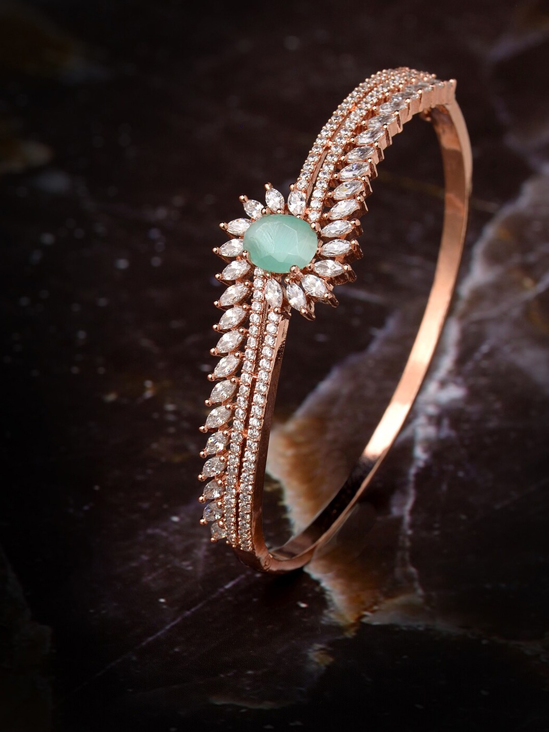 

Saraf RS Jewellery Brass Rose Gold-Plated Handcrafted Bangle-Style Bracelet