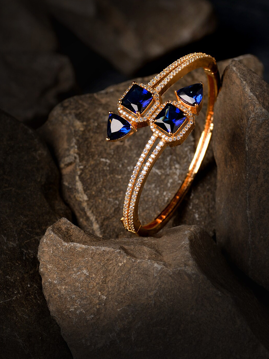 

Saraf RS Jewellery Gold-Plated Handcrafted Bangle-Style Bracelet