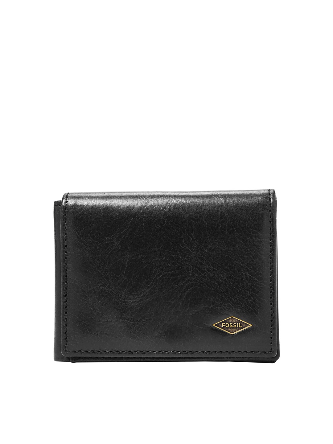 

Fossil Men Black Textured Two Fold Wallet ML4228001