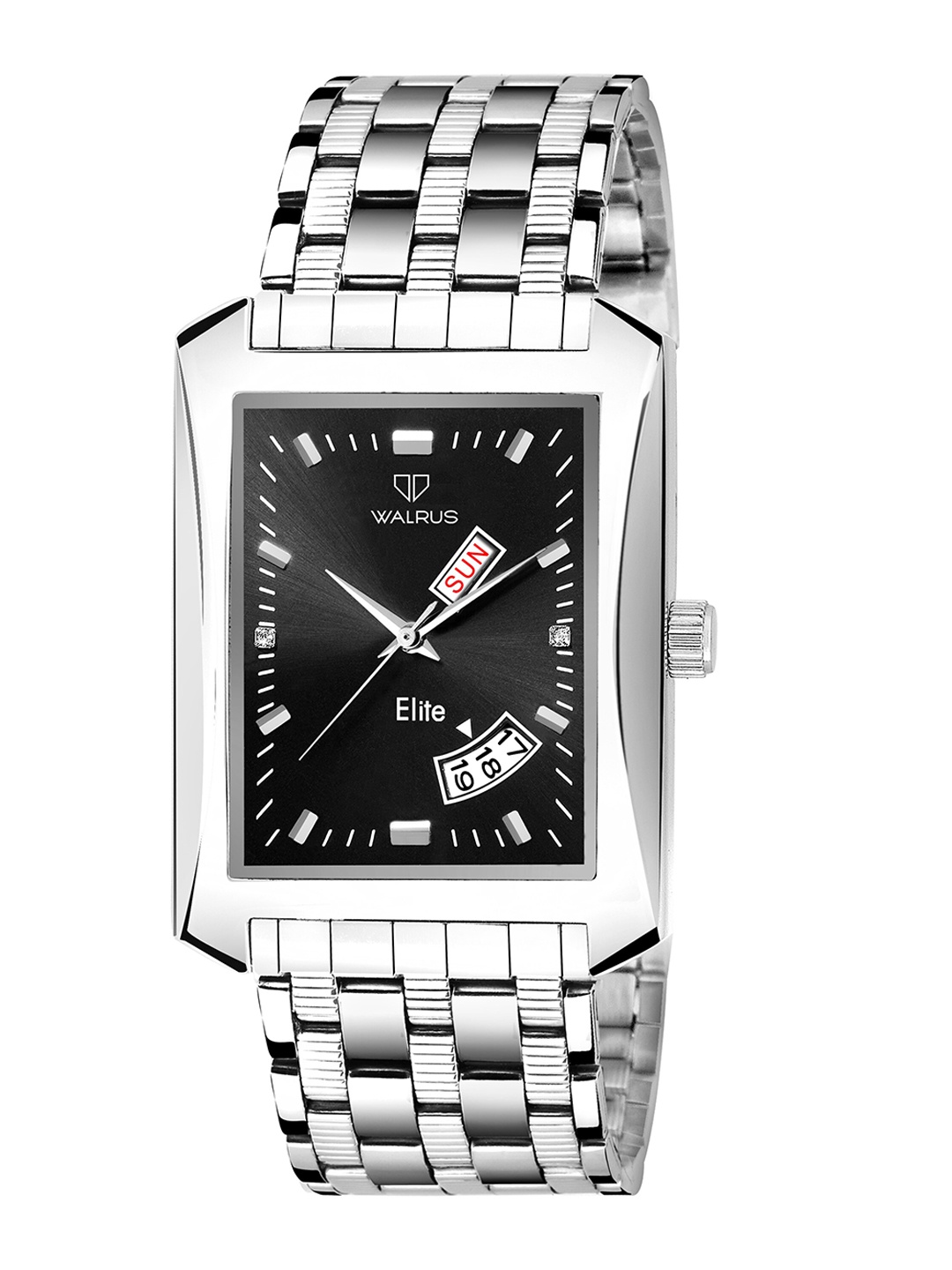 

Walrus Men Black & Silver-Toned Analogue Watch WWTM-OLIVER-III-02070