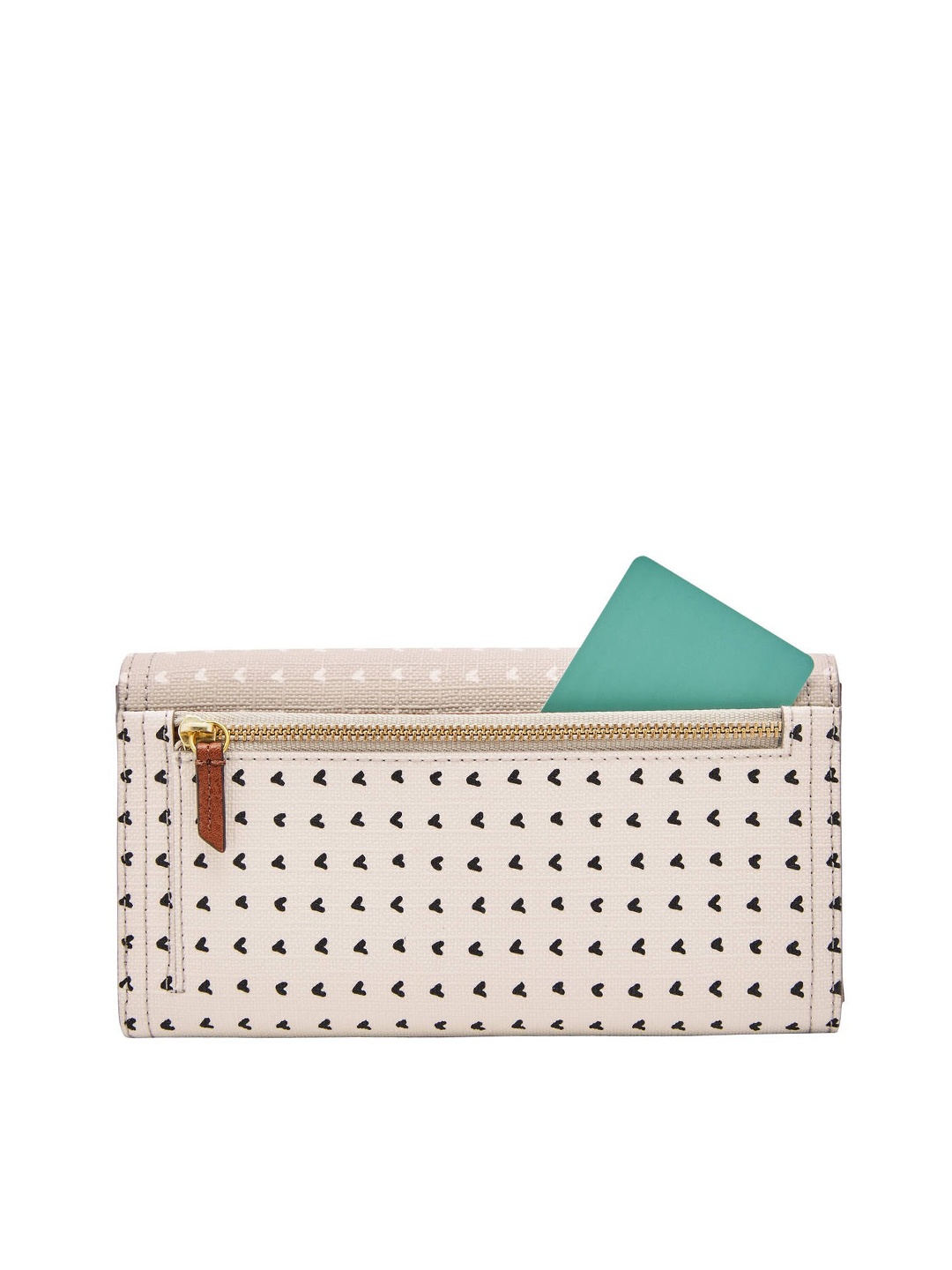 

Fossil White & Grey Printed Purse Clutch