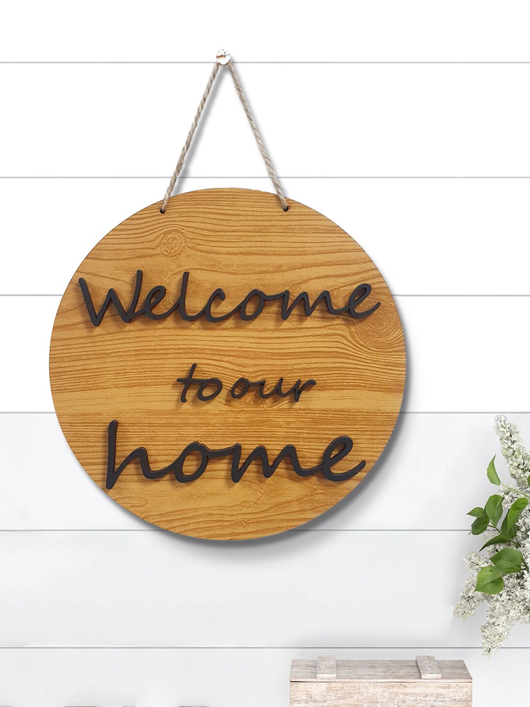 

Art Street Brown Welcome To Our Home Printed Wall decor