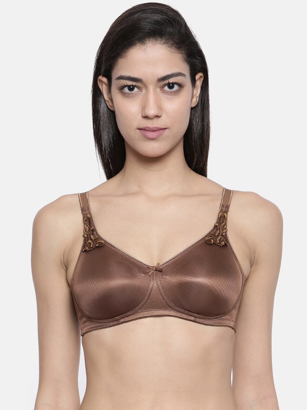 

Bitz Brown Solid Non-Wired Non Padded Minimizer Bra FM Bitz Ultra soft Minimiser Bra