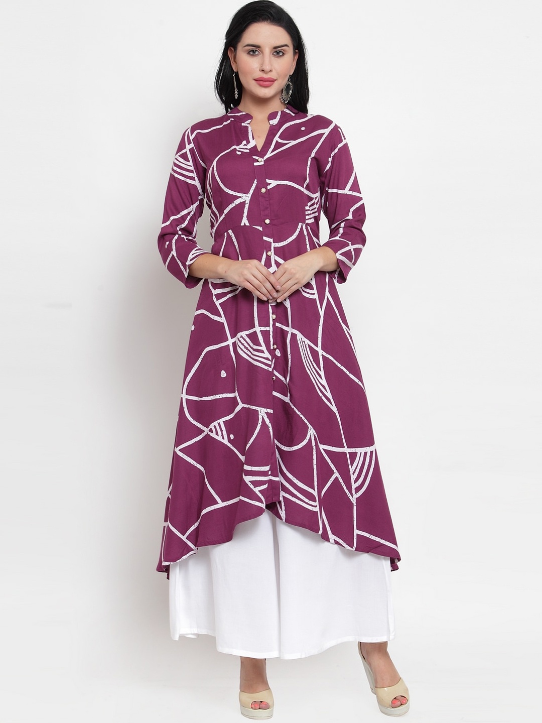 Purple State Women Purple Printed Kurta