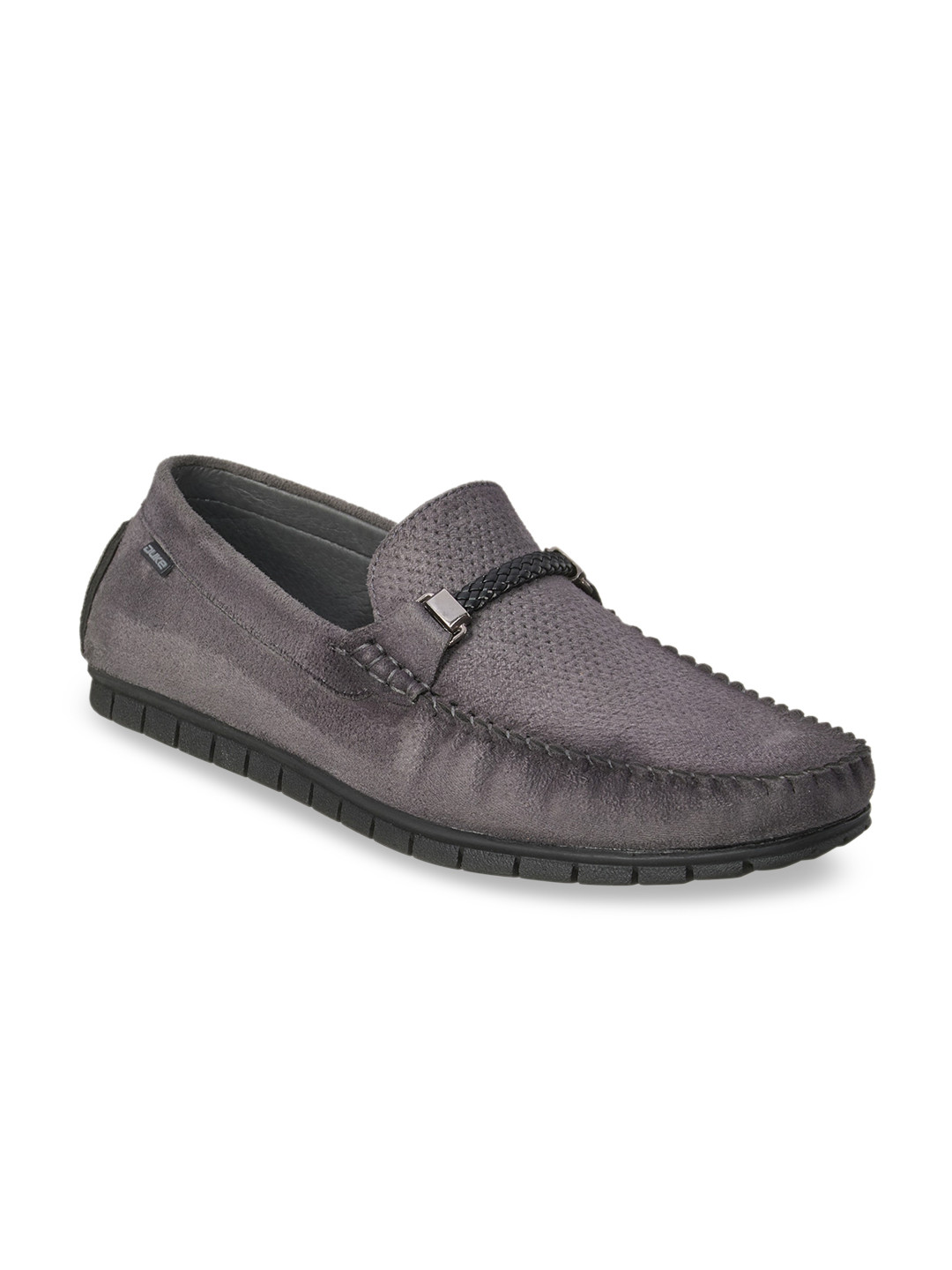 

Duke Men Grey Textured Loafers