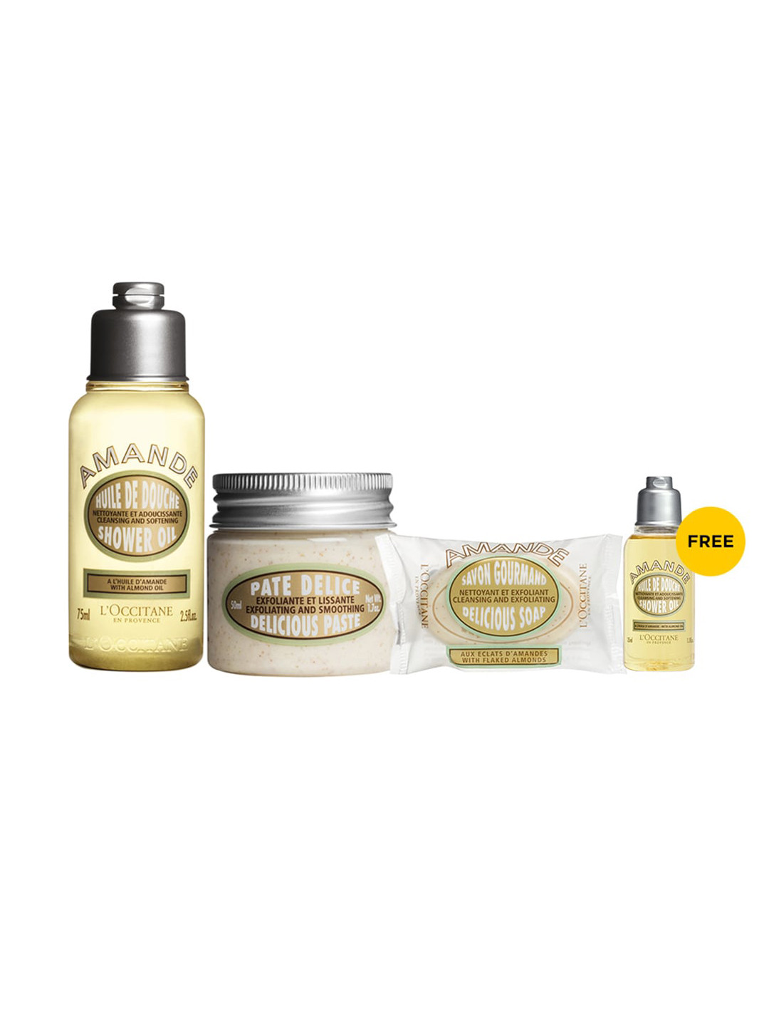 

L'Occitane en Provence Almond Shower Ritual Kit, Transparent