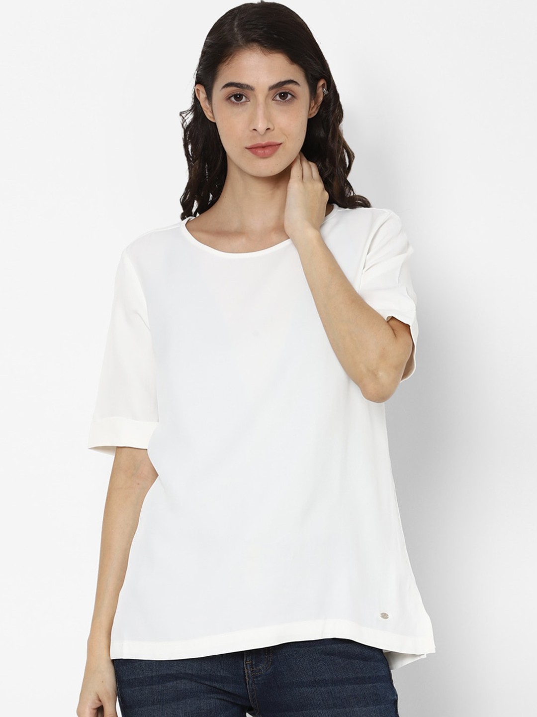 

Allen Solly Woman White A-Line Top