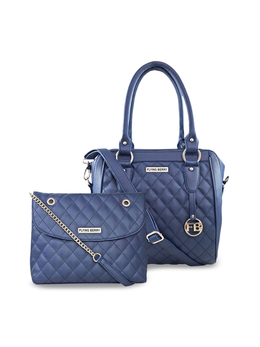 

FLYING BERRY Blue Solid Handheld Bag Combo